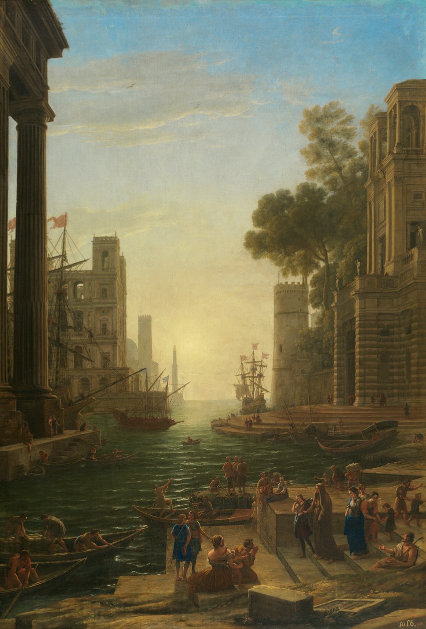 Landscape with the Embarkment of Saint Paula Romana in Ostia by Claude Lorrain
