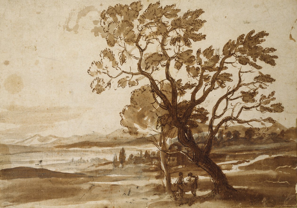 Landscape with two Trees by Claude Lorrain