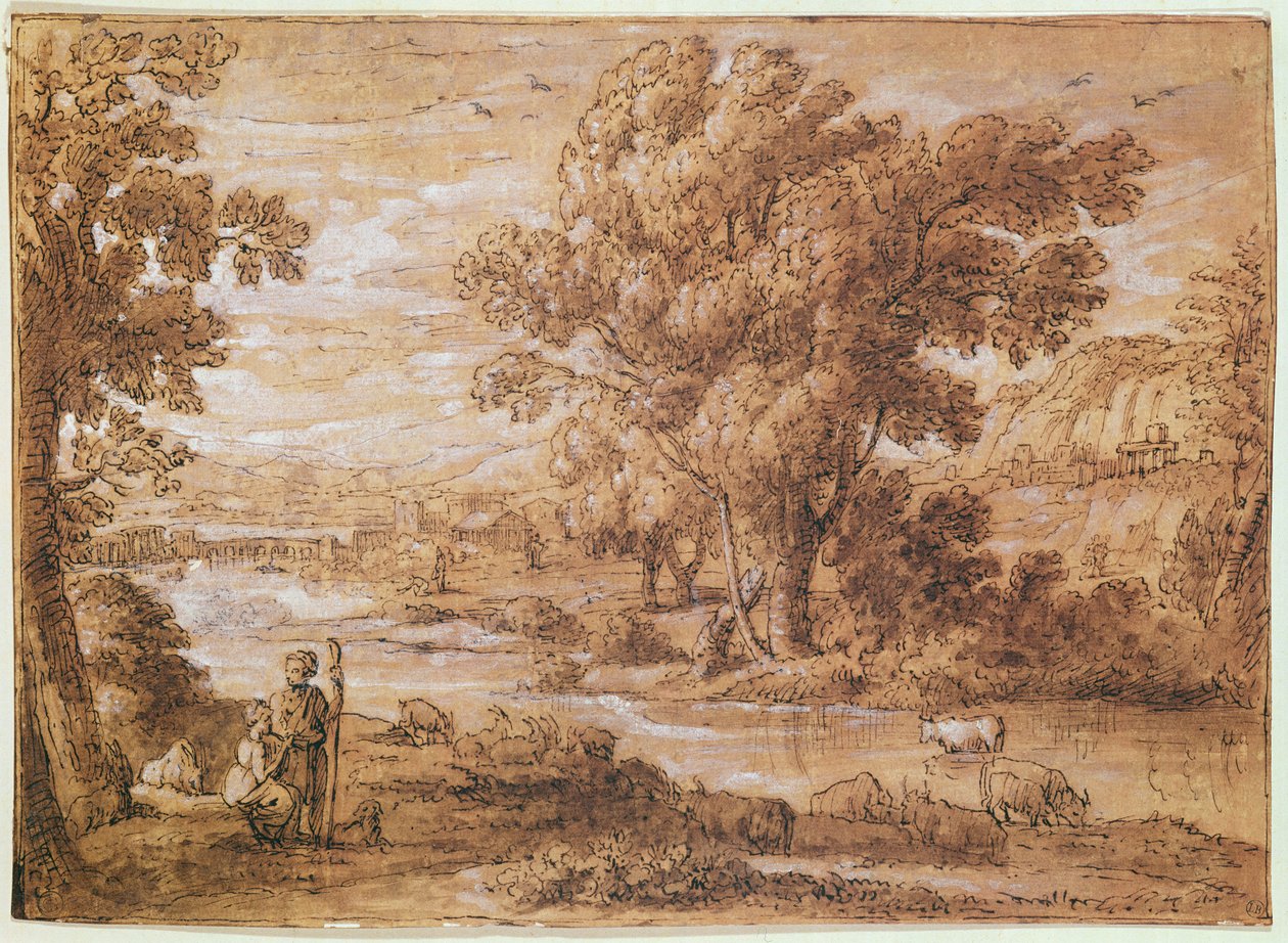 Shepherd and Shepherdess by Claude Lorrain
