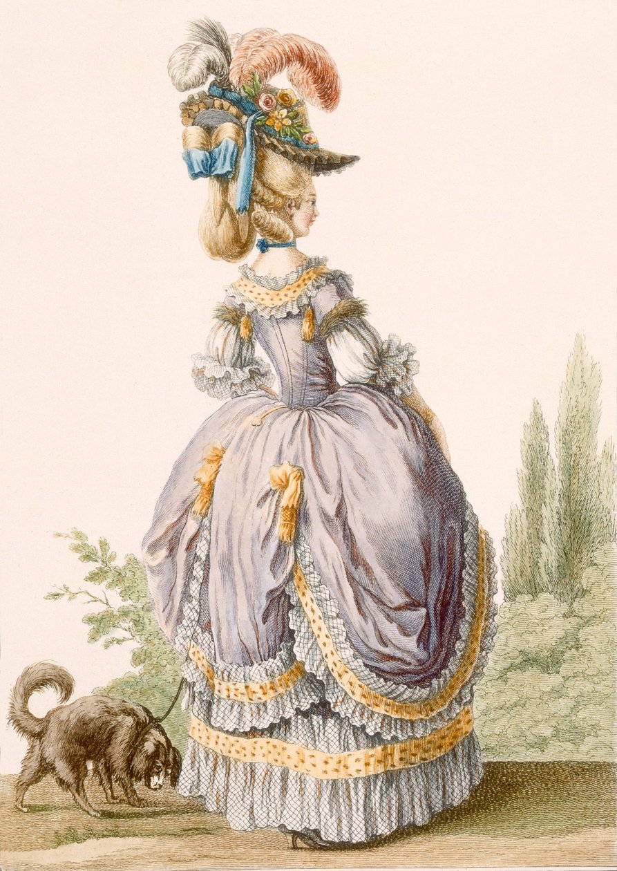 Robe de la Circassienne, engraved by Voysard, from 
