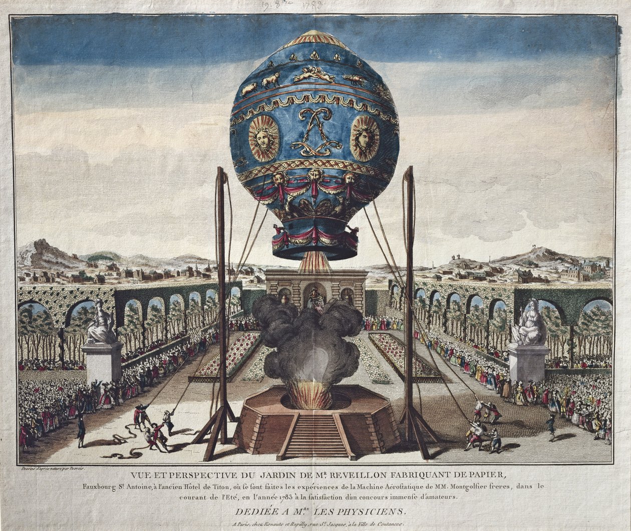 View of the Montgolfier Brothers
