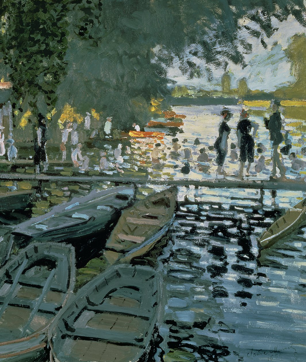 Bathers at La Grenouillere, 1869 (detail) by Claude Monet