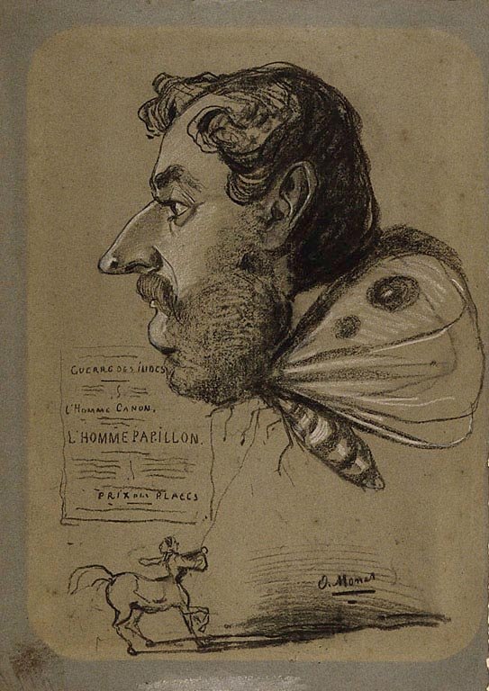 Caricature of Jules Didier by Claude Monet
