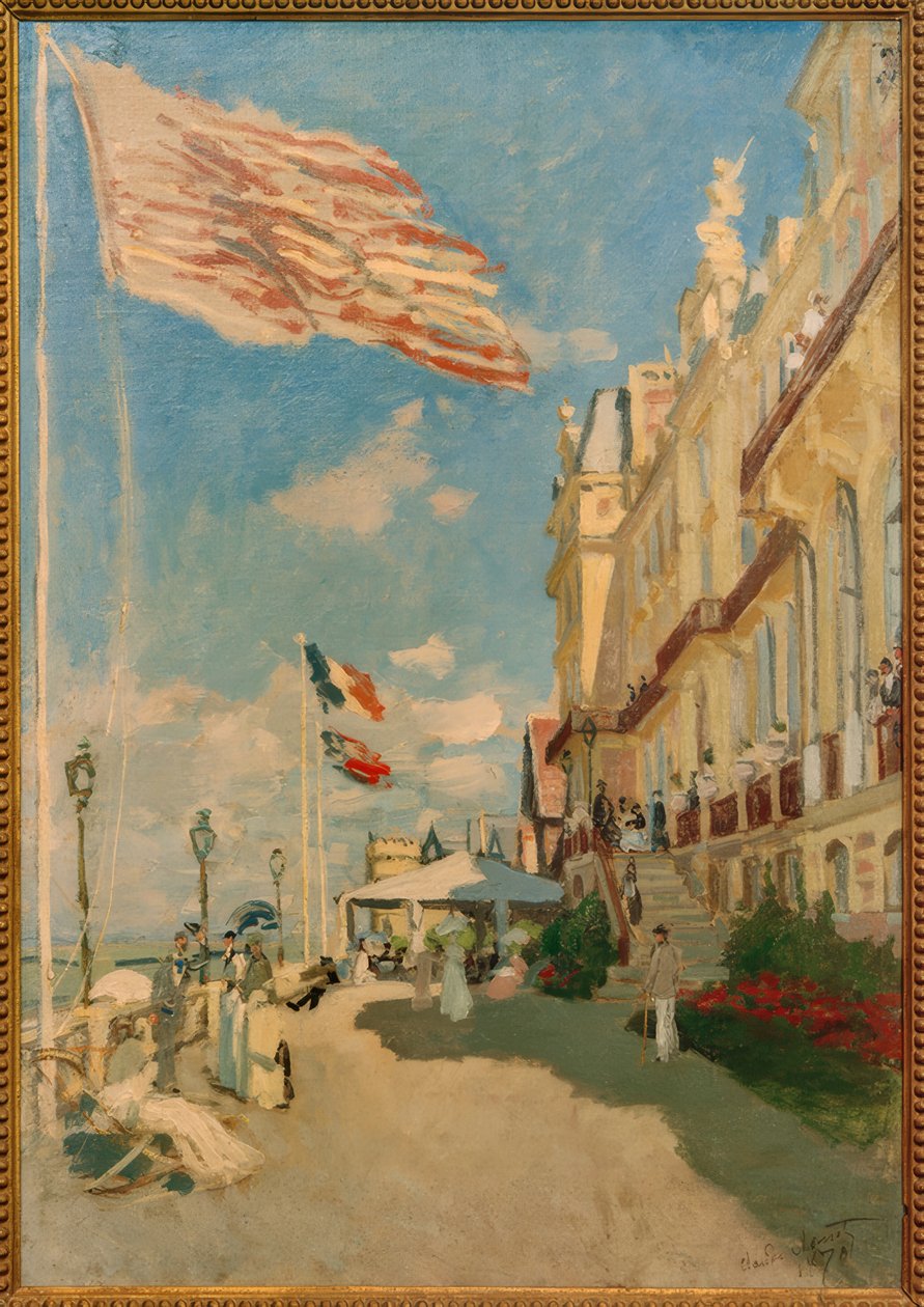 The Hotel des Roches Noires, in Trouville by Claude Monet