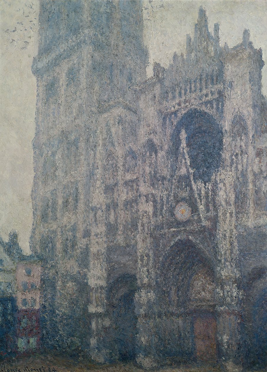 Rouen Cathedral, West Portal, Grey Weather, 1894 by Claude Monet