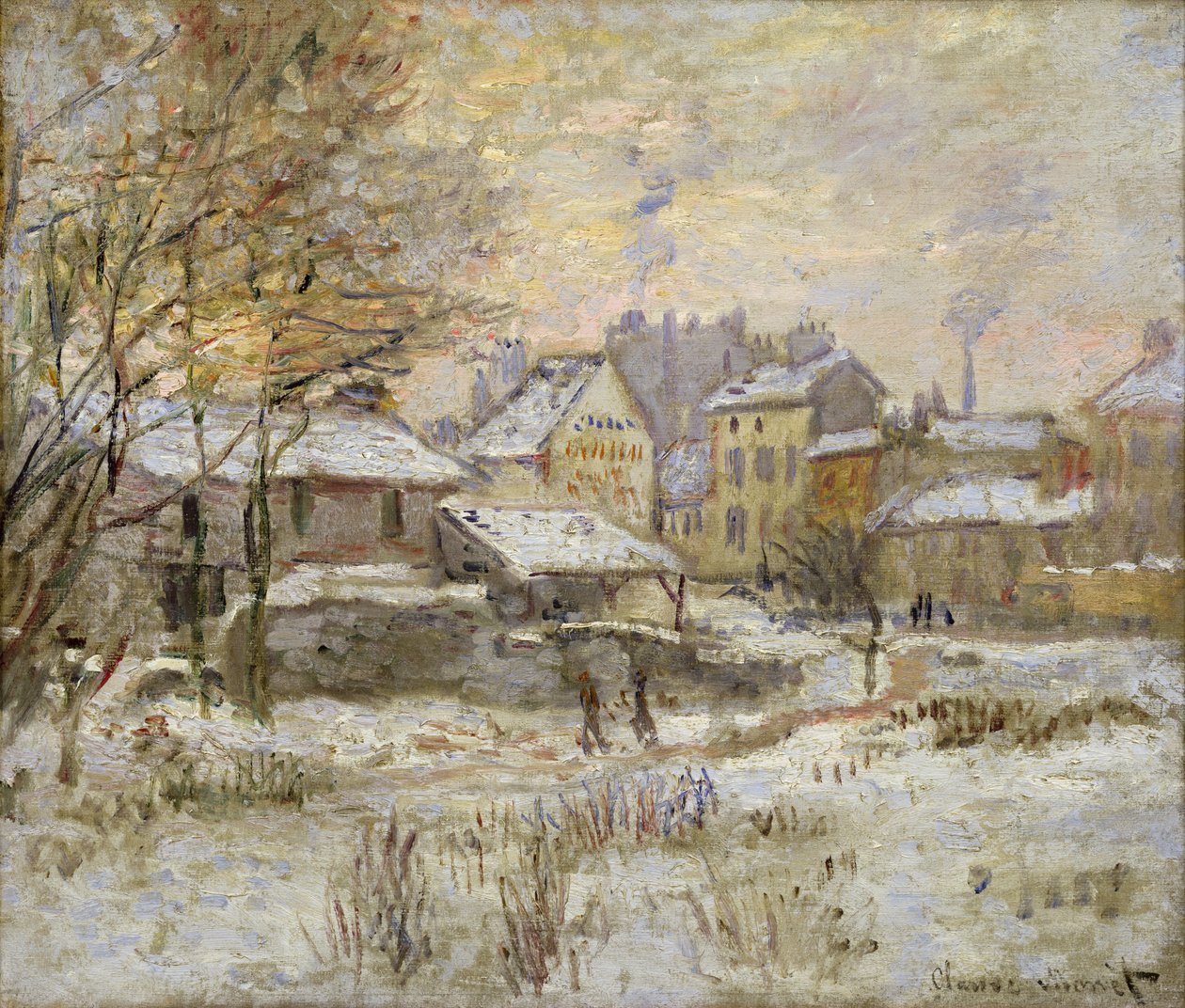 Snow Effect with Setting Sun, 1875 by Claude Monet