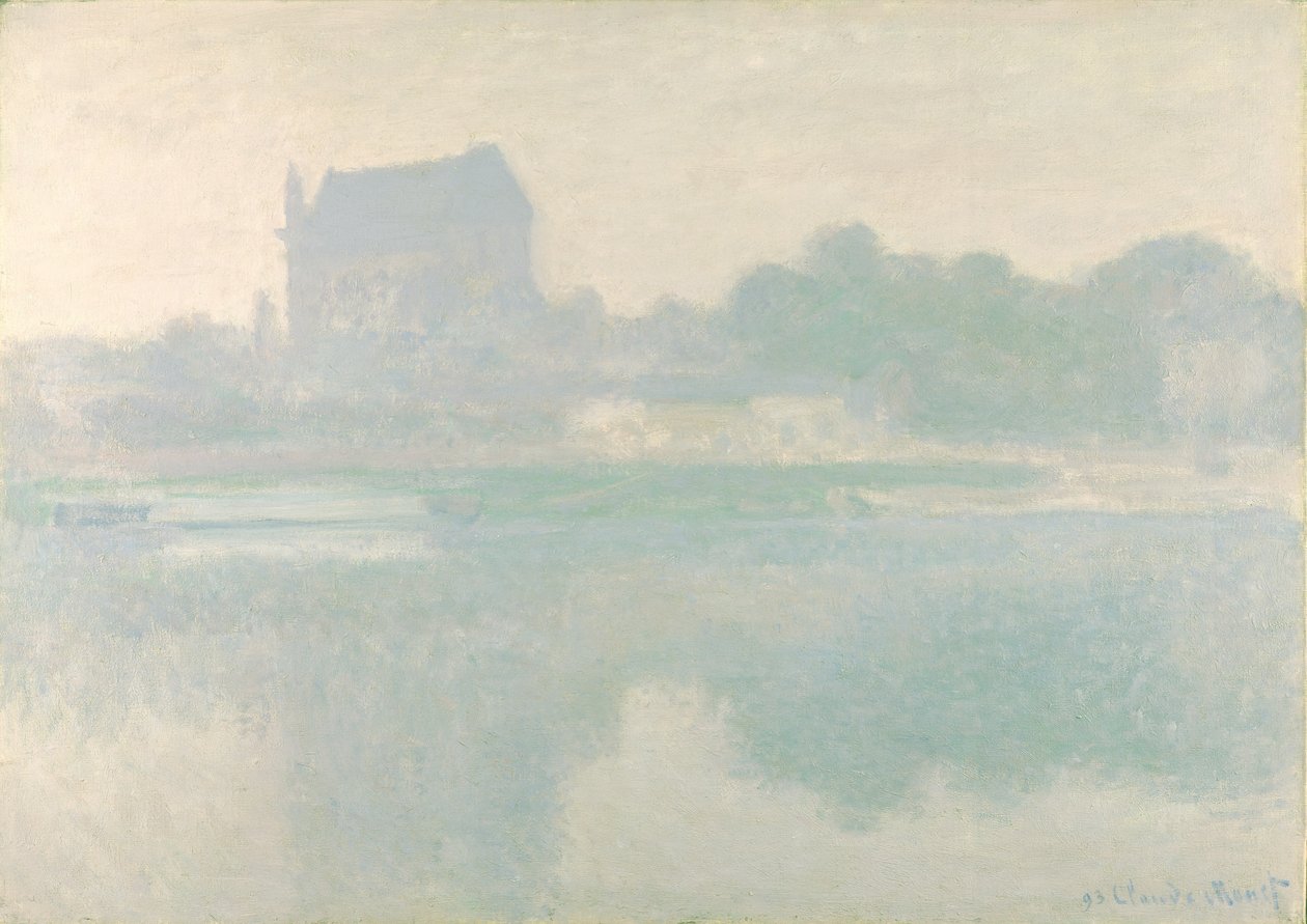 The Church of Vernon, Brouillard (1894) by Claude Monet