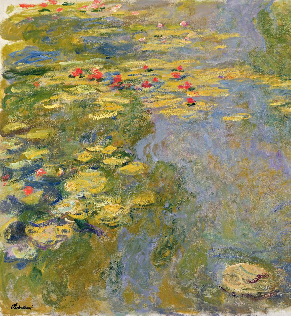 The Waterlily Pond (detail) by Claude Monet