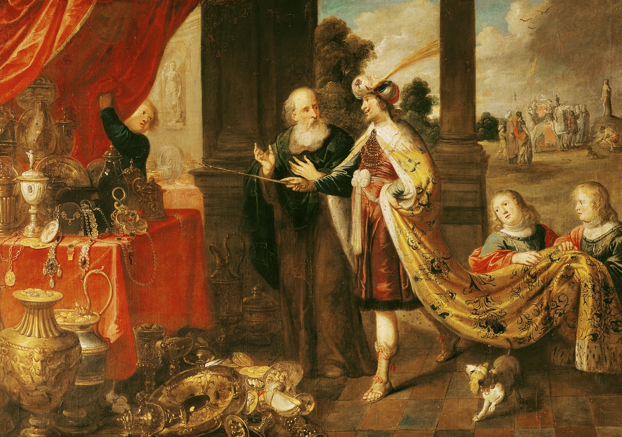 Ahasuerus Showing his Treasure to Mordecai by Claude Vignon