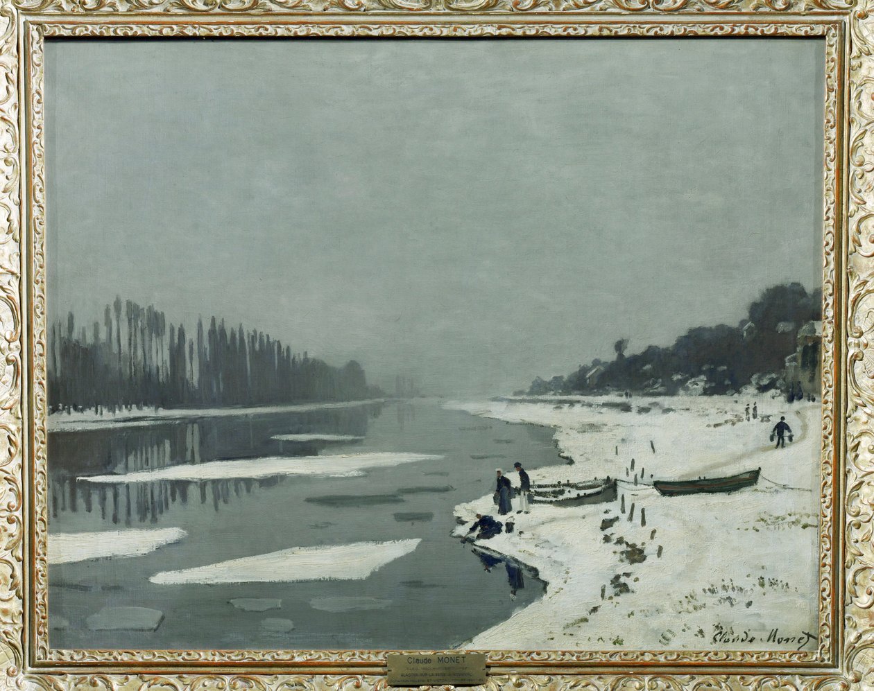 Ice Floes on the Seine at Bougival by Claude (follower of) Monet