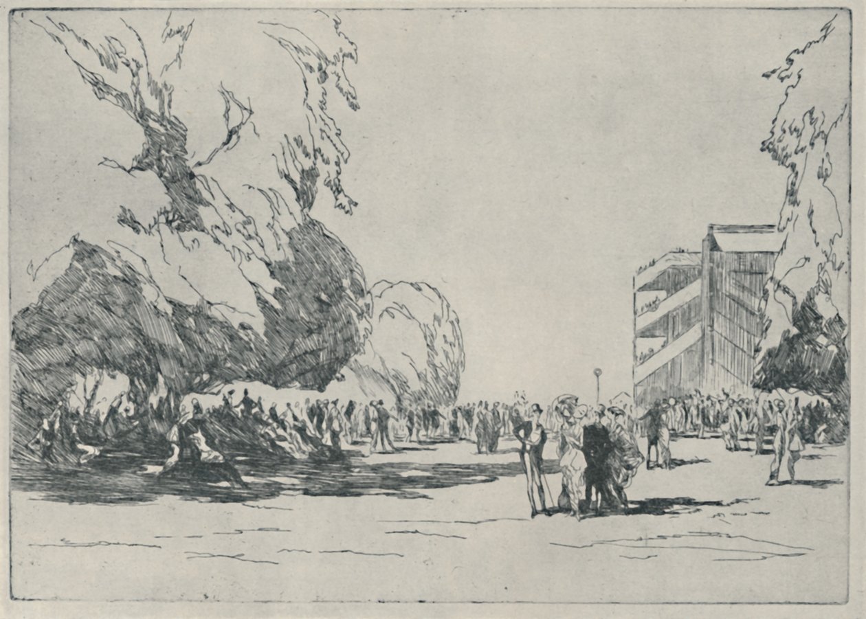 Ascot - The Paddock by Claude Allin Shepperson