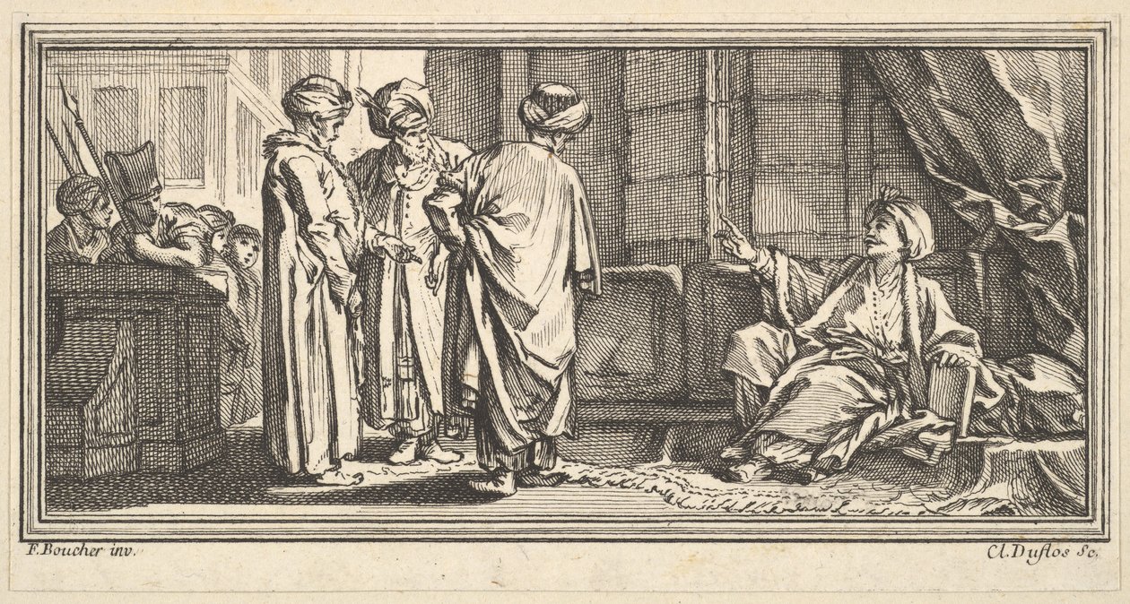 The Hearing of Qadi by Claude Augustin Duflos
