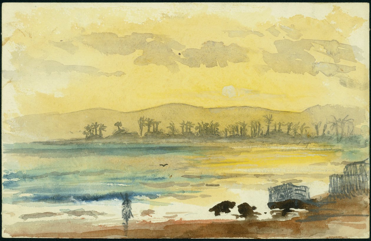 Sunrise near Haifa by Claude Conder