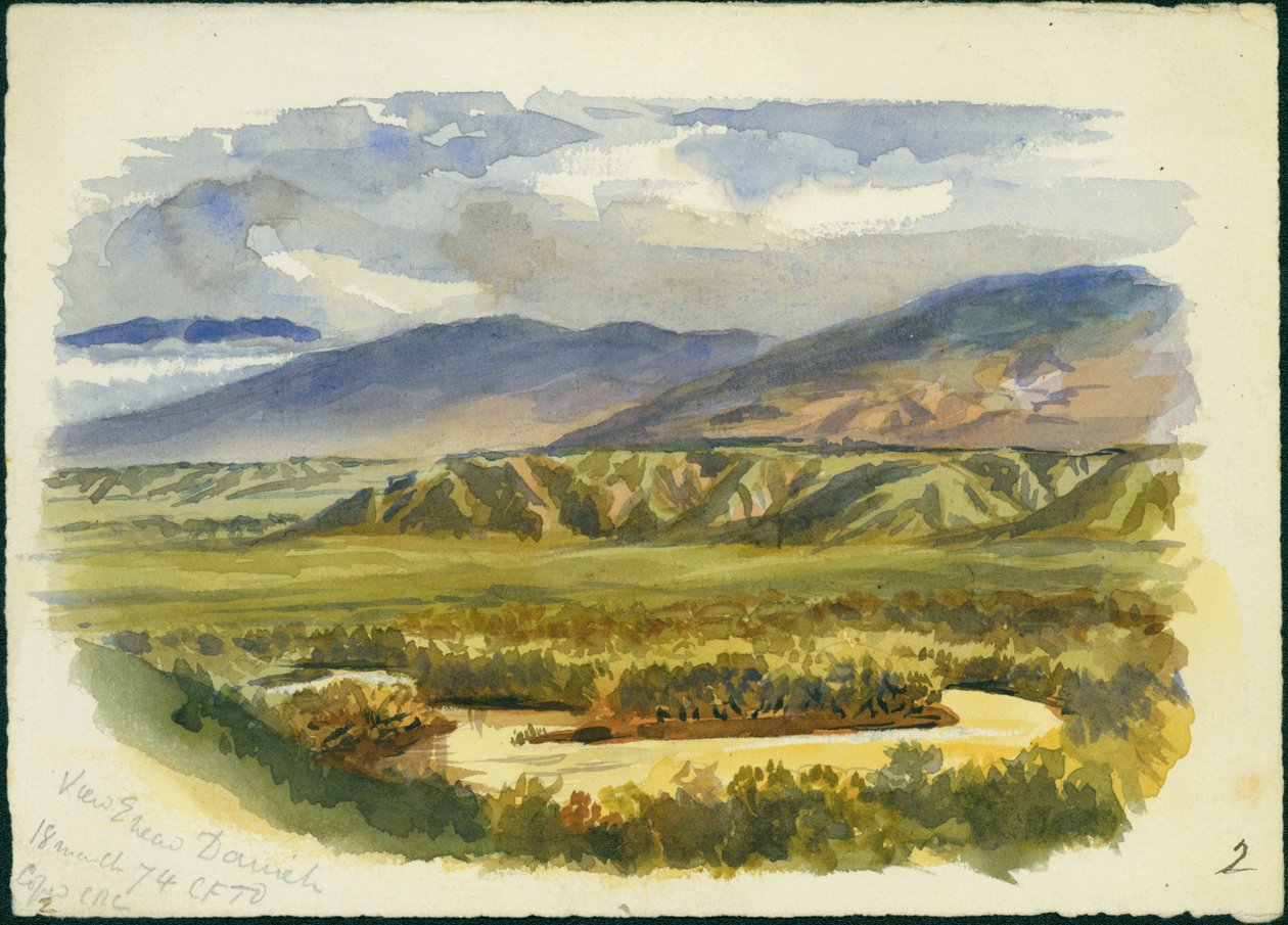 View Near Damieh, Jordan Valley by Claude Conder