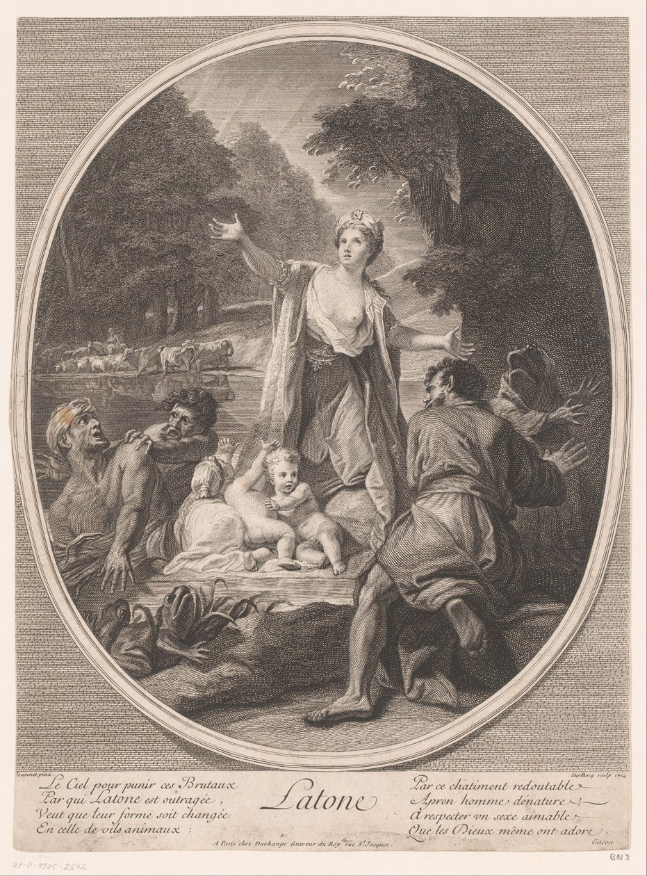 Leto Turns the Farmers into Frogs by Claude Dubosc