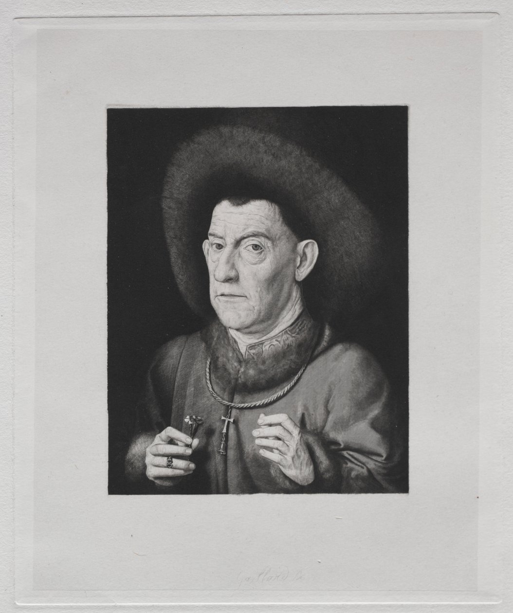 Man with a Pink by Claude Ferdinand Gaillard