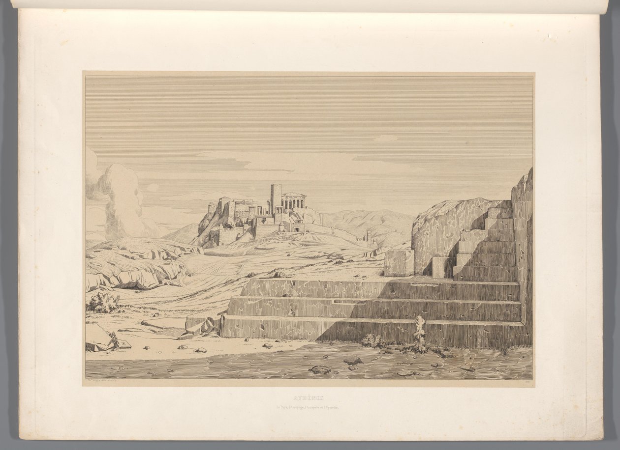 View of Athens by Claude Félix Théodore Caruelle d
