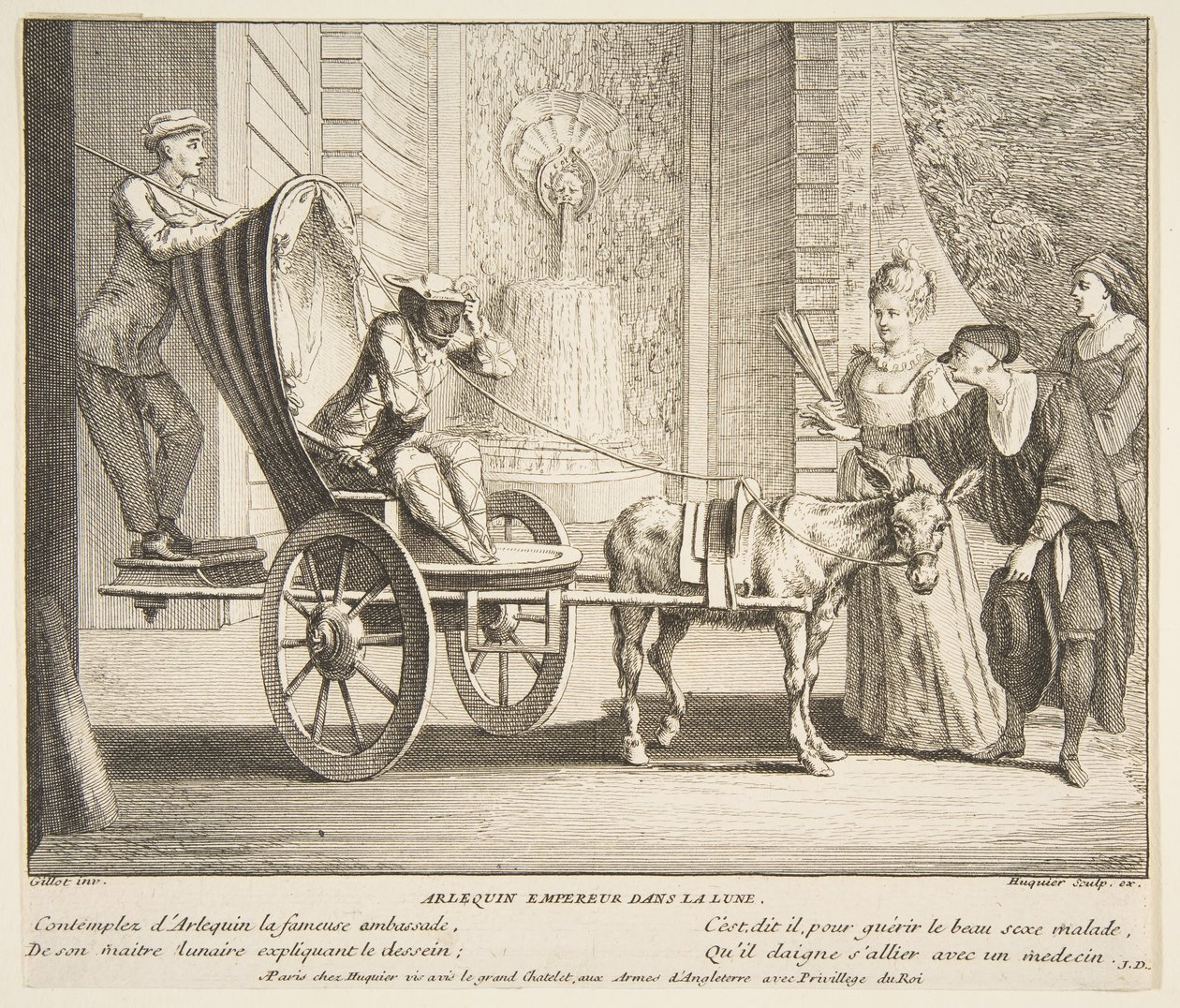 Harlequin, Emperor on the Moon by Claude Gillot, Jacques Gabriel Huquier