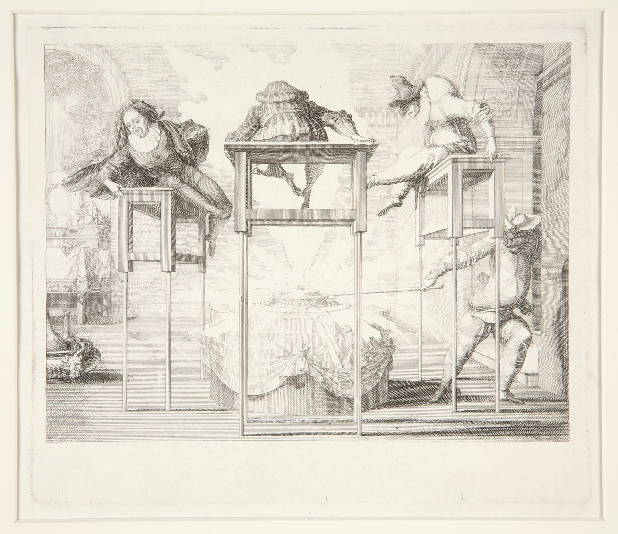 Mischievous Harlequin by Claude Gillot