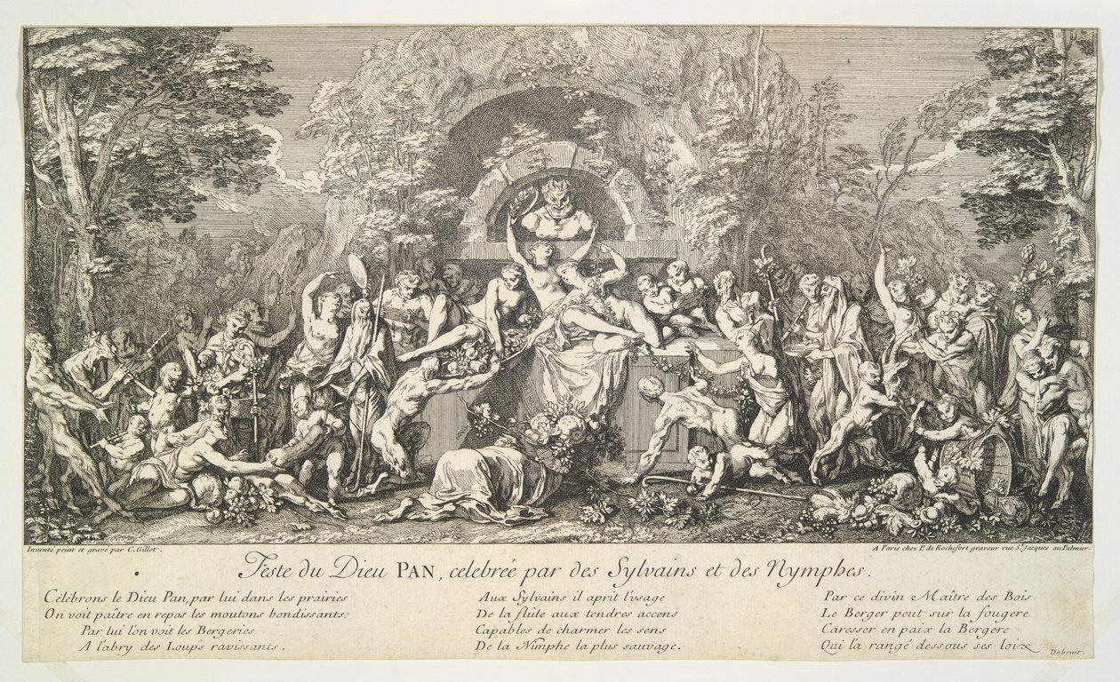 Festival of the God Pan, Celebrated by Sylvans and Nymphs by Claude Gillot