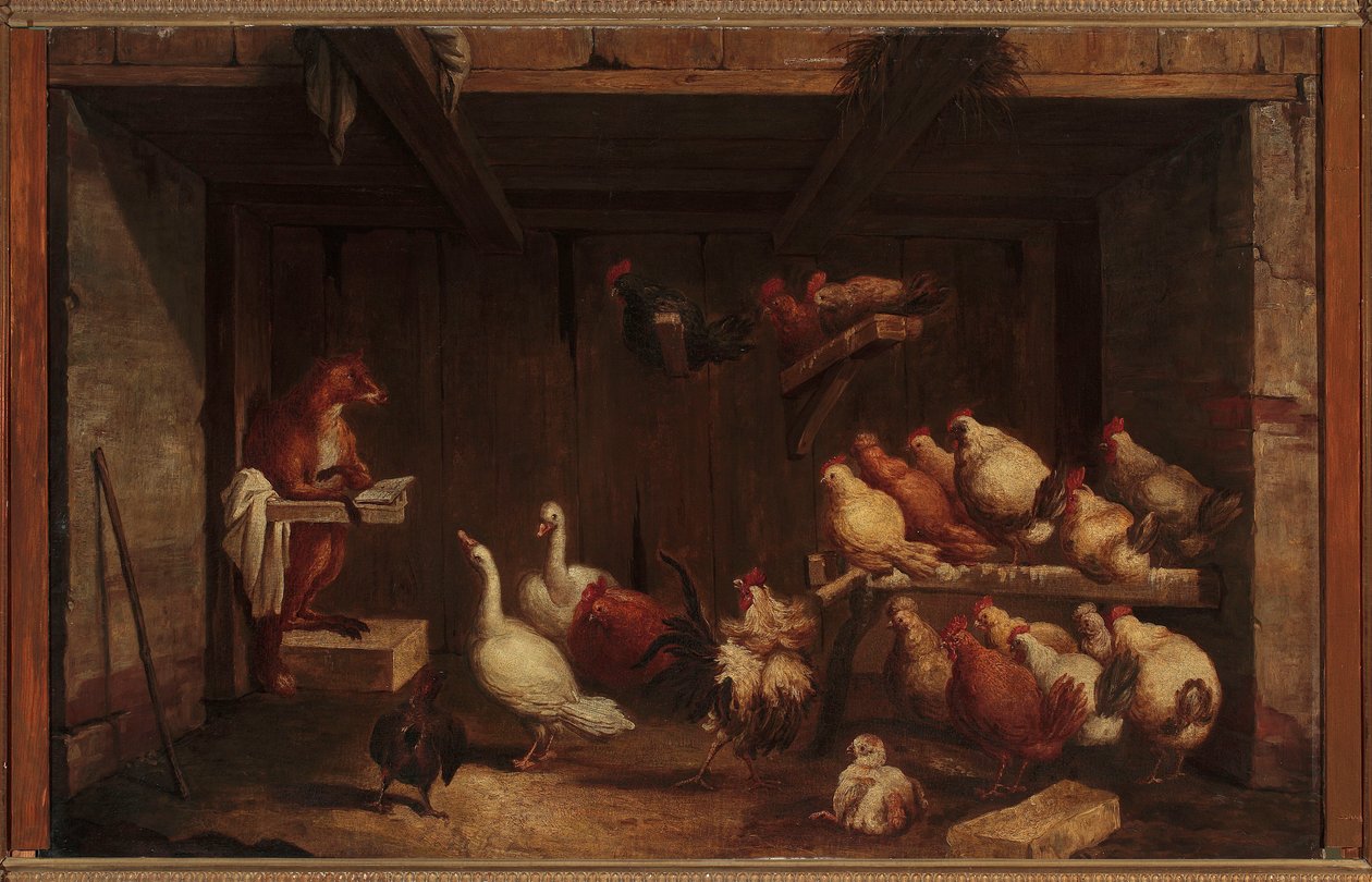 The Sermon of the Fox to the Birds by Claude Gillot
