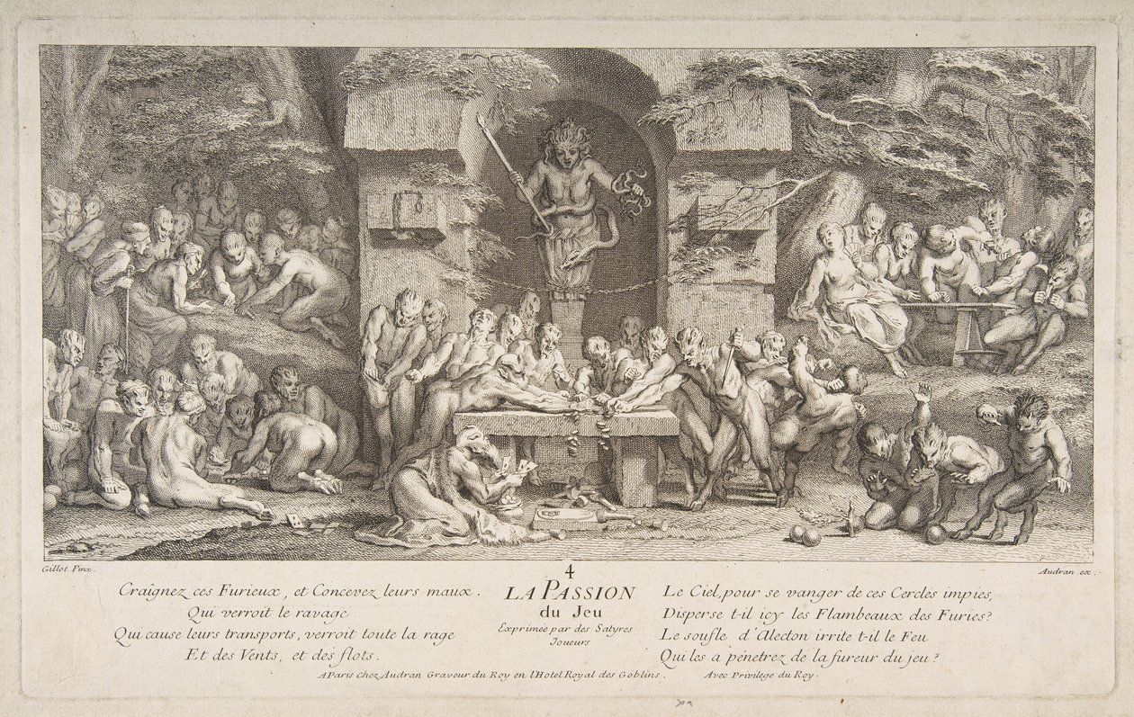 The Passion for Gambling by Claude Gillot