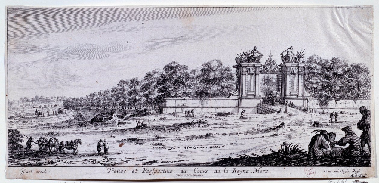 View and perspective of the Cours de la Reine Mere by Claude Goyrand