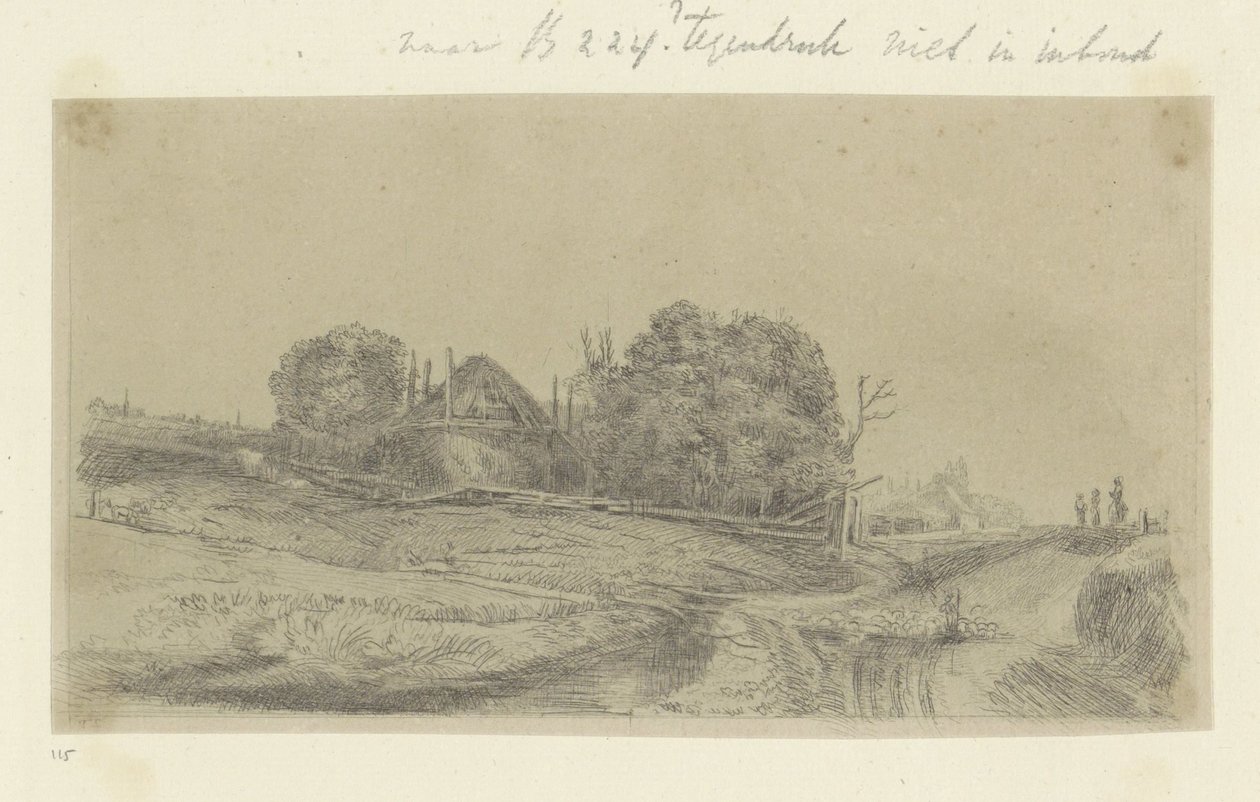 Landscape with a Haystack and a Flock of Sheep by Claude Henri Watelet