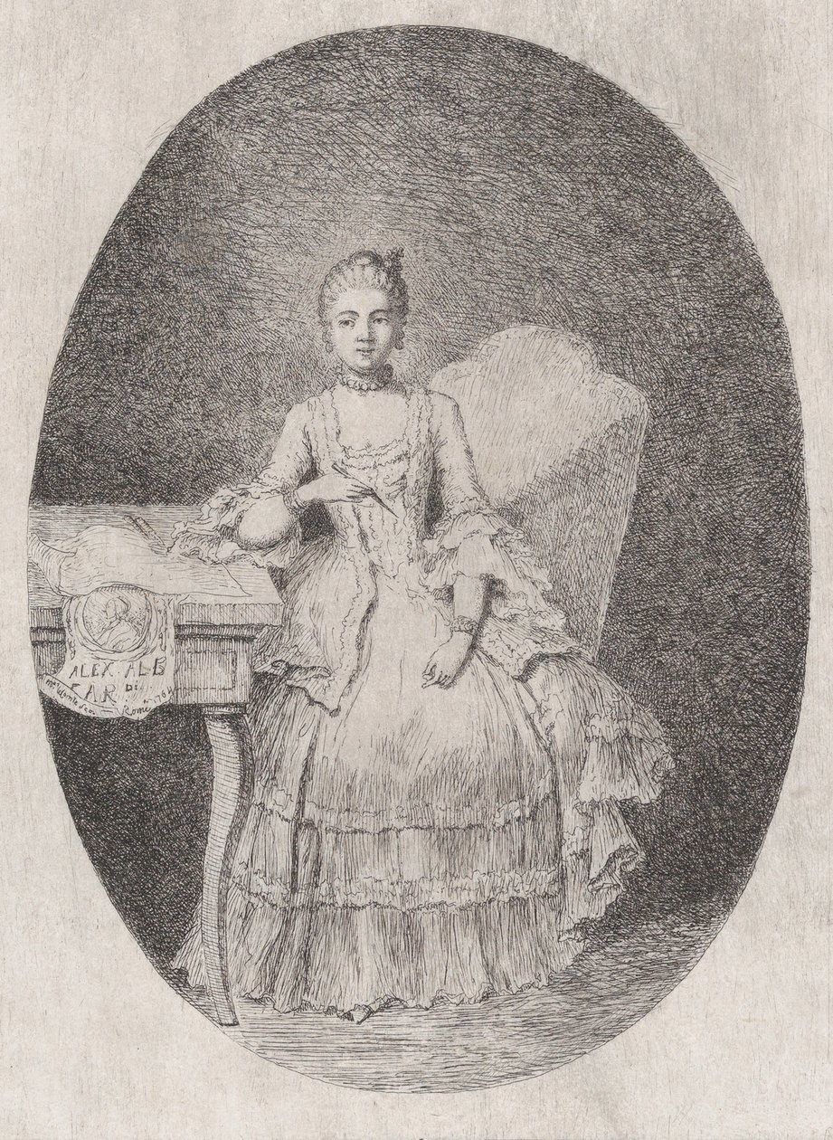 Portrait of Marguerite Le Comte by Claude Henri Watelet