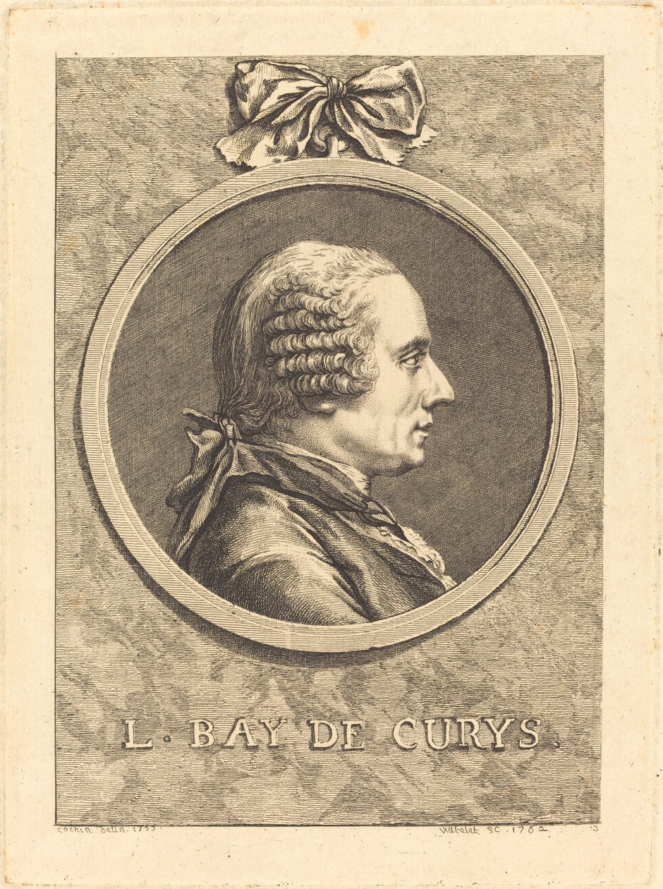 L. Bay de Curys by Claude Henri Watelet after Charles Nicolas Cochin II