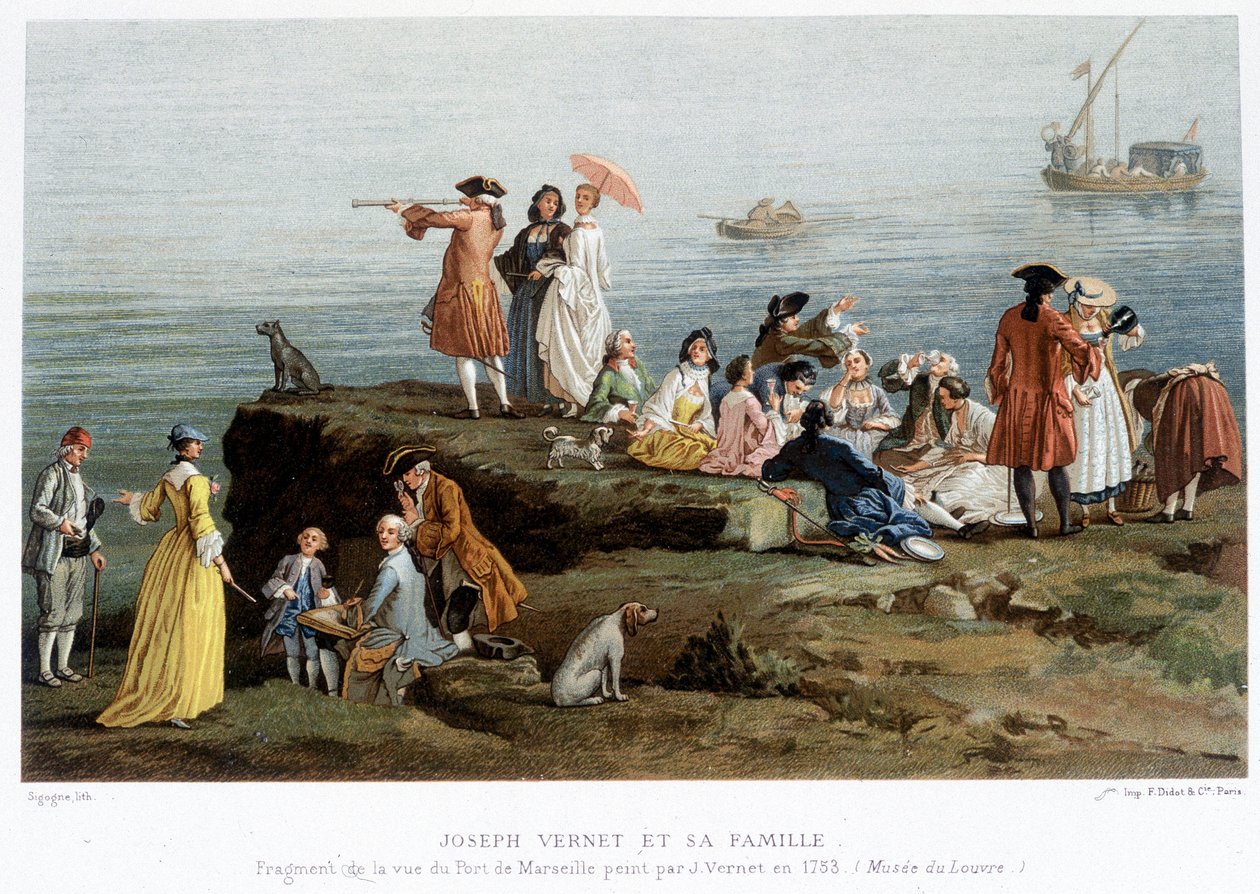 Joseph Vernet and his family by Claude Joseph (after) Vernet