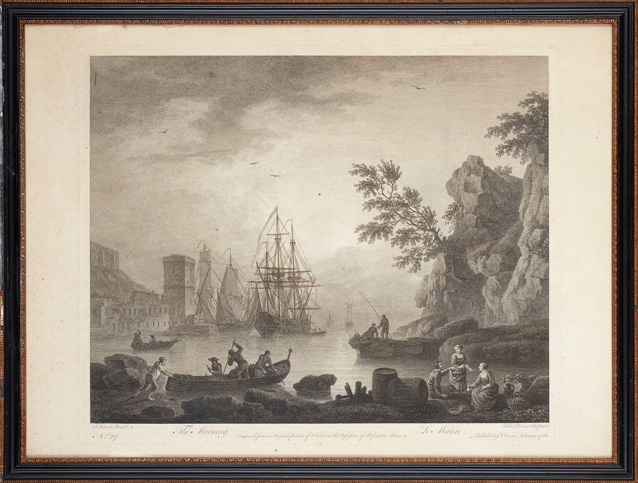Ten French Steel Engravings by Claude Joseph (after) Vernet