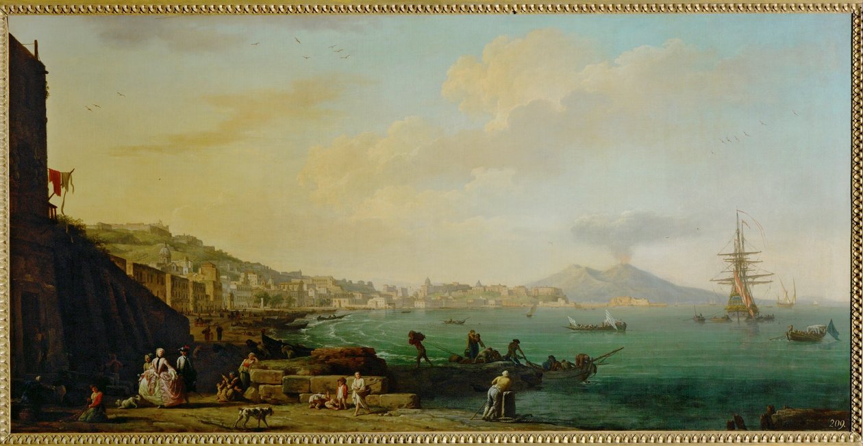 A View of Naples and Vesuvius by Claude Joseph Vernet