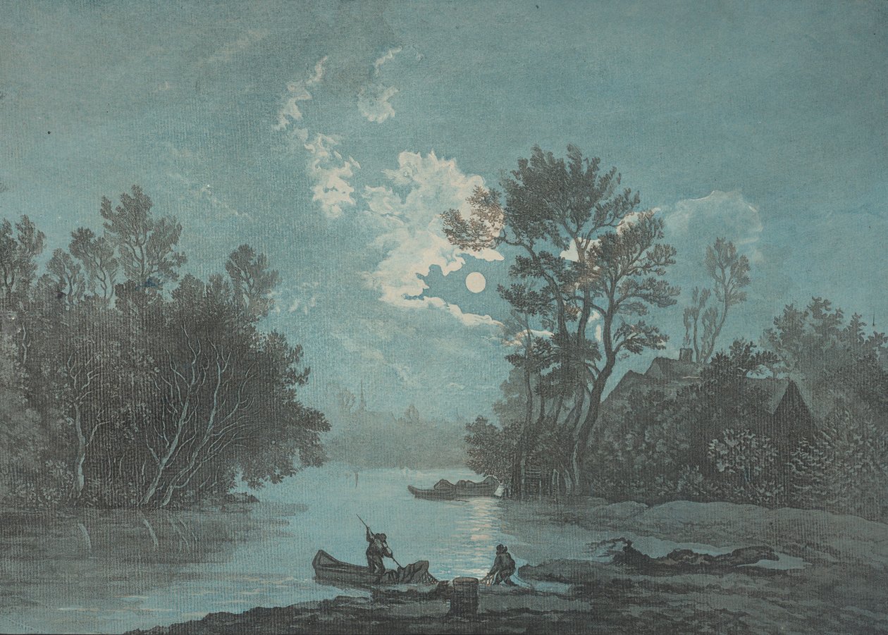 Fishermen by Moonlight, ca. 1750-1800 by Claude Joseph Vernet