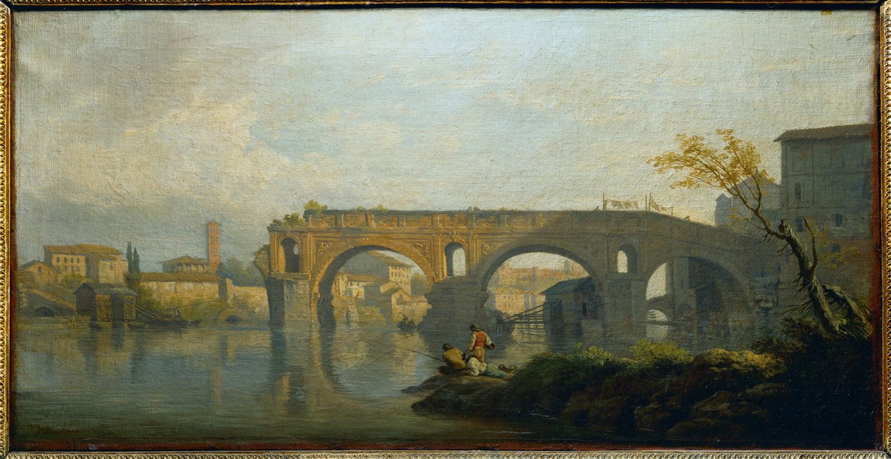 The Ponte Rotto, Rome by Claude Joseph Vernet
