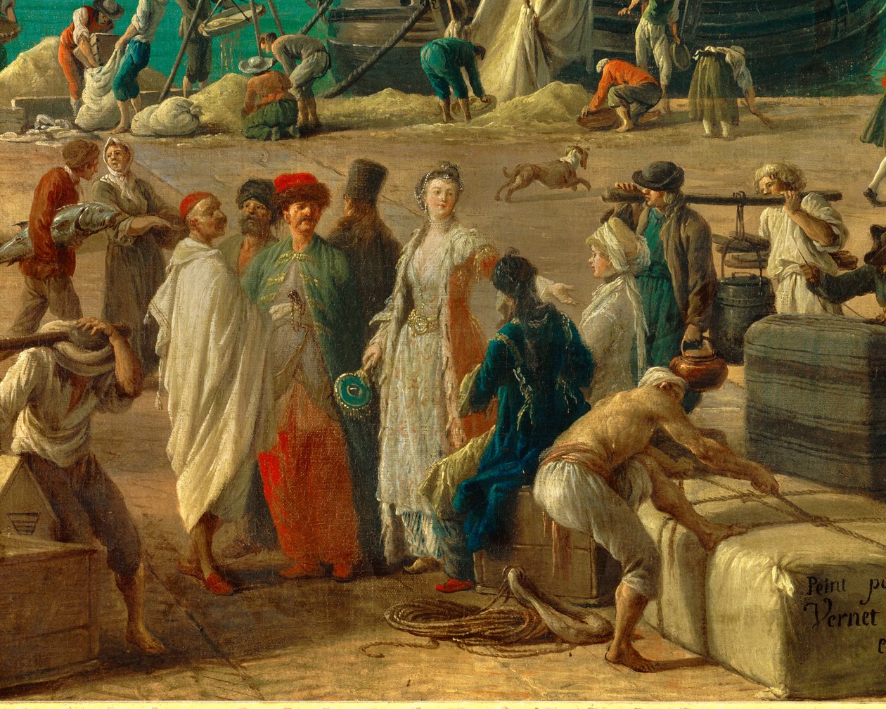 The Port of Marseille in the 18th Century (detail) by Claude Joseph Vernet