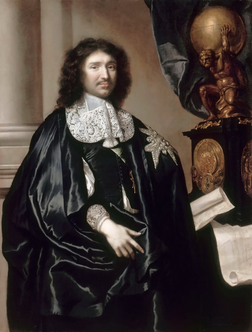 Portrait of Jean-Baptiste Colbert 1619-1683 by Claude Lefebvre