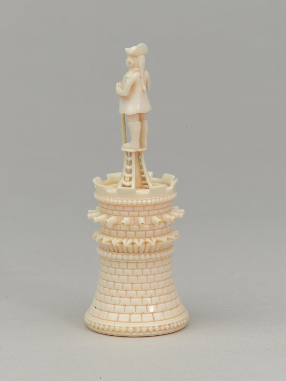 White rook, chess piece, India by Claude Lefebvre