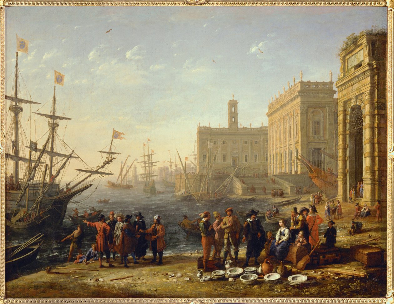 View of a sea-port with the Capitol, Rome by Claude Lorrain (1600 82)