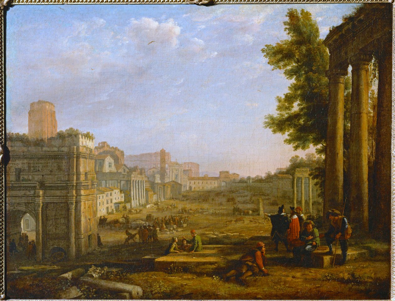 View of the Campo Vacino, Rome 1636 by Claude Lorrain (1600 82)
