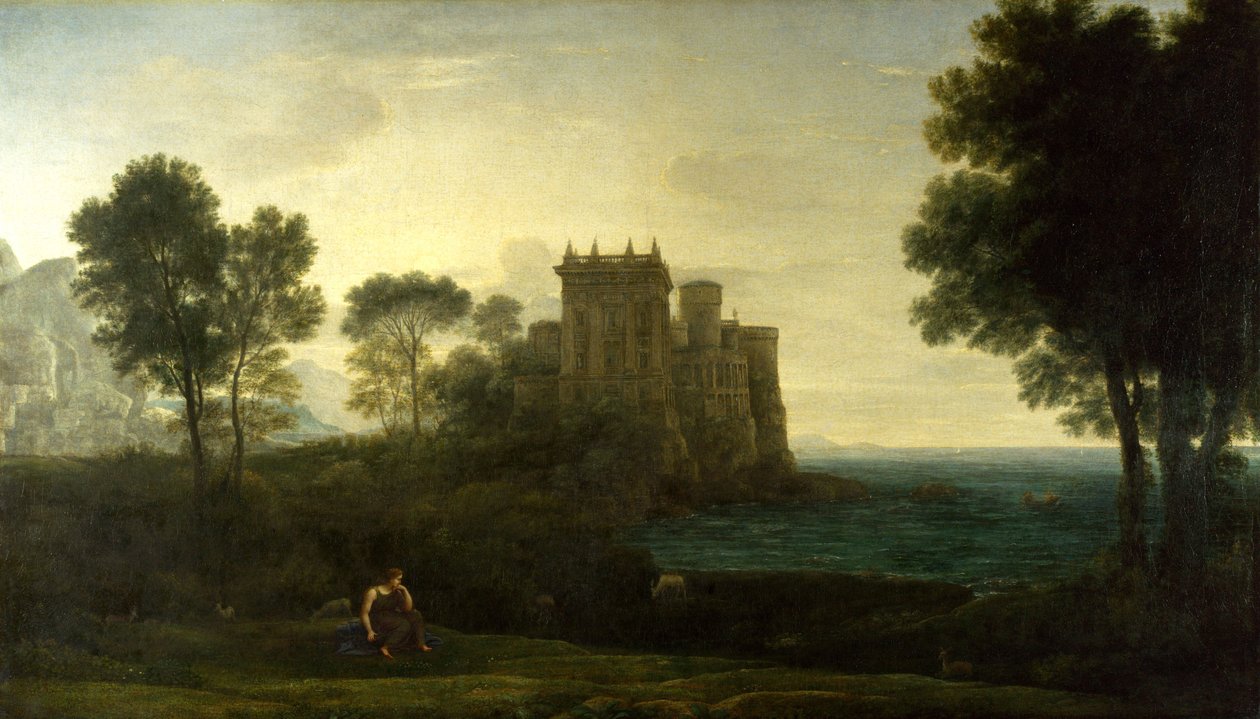 Landscape with Psyche outside the Palace of Cupid or the Enchanted Castle by Claude Lorrain