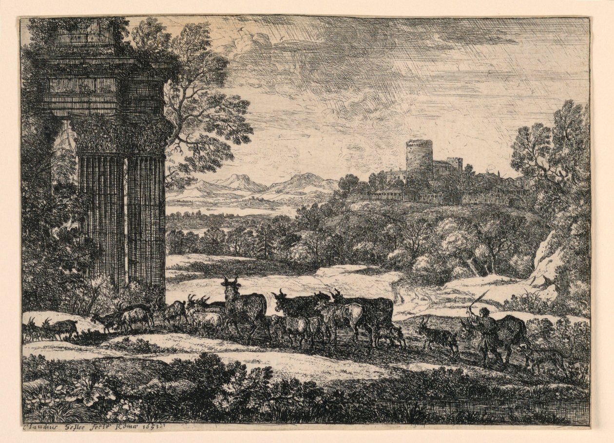 Cattle Driven Home Through a Storm by Claude Lorrain