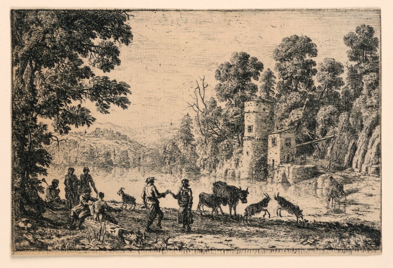 Dance on the River-bank by Claude Lorrain