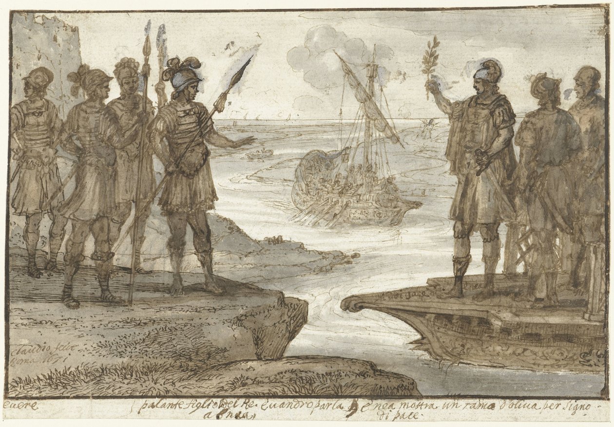Meeting of Aeneas with Pallas, the Son of Evander by Claude Lorrain
