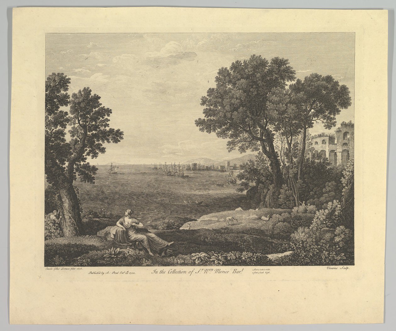 Seascape with Bacchus and Ariadne, 1742 by Claude Lorrain