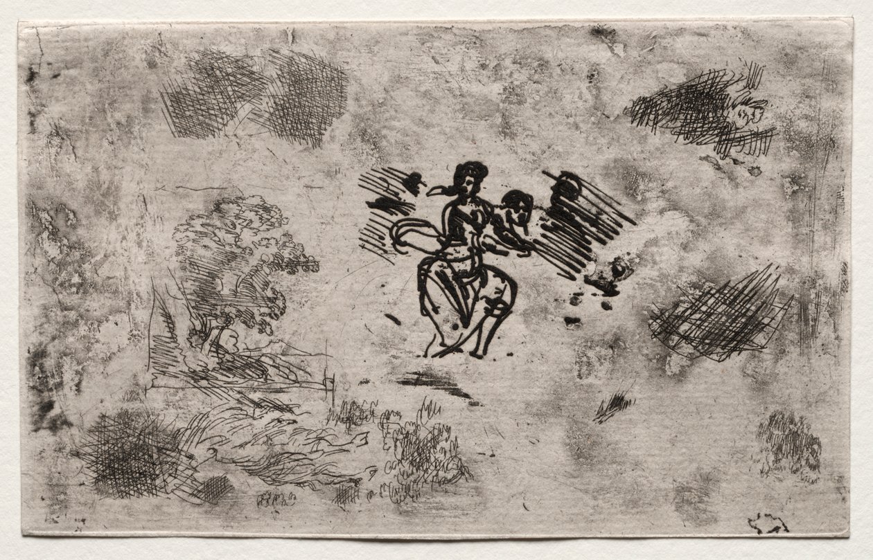 Study of a Seated Woman and Other Sketches by Claude Lorrain