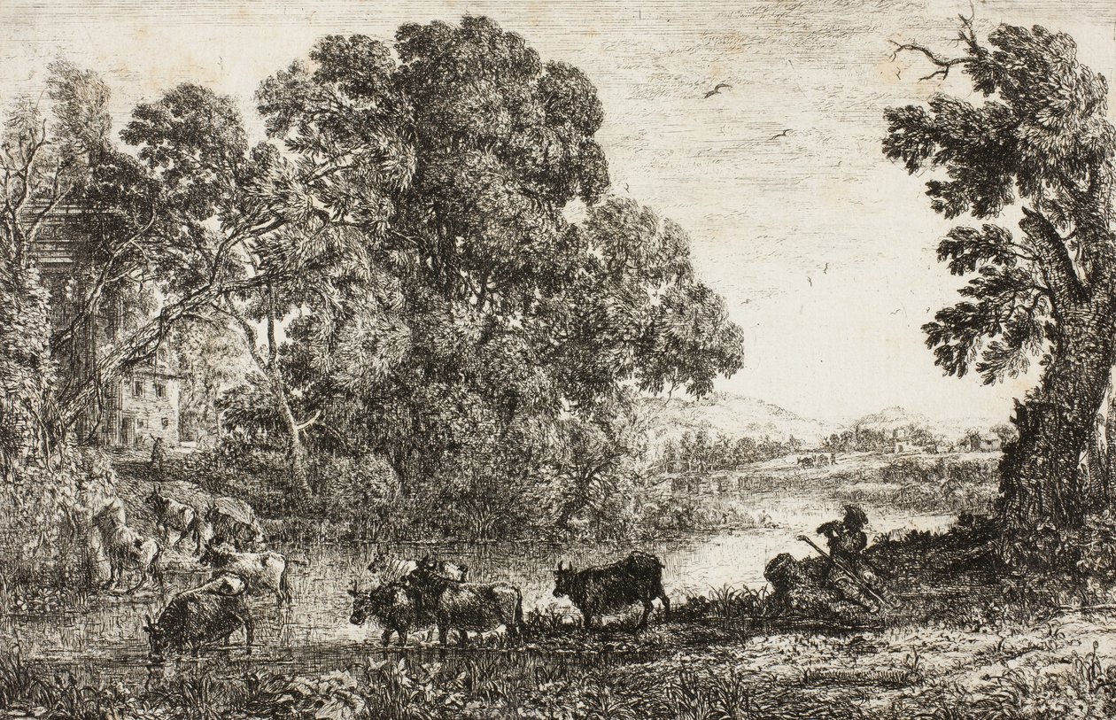 The Cowherd, 1636 by Claude Lorrain: Buy fine art prints
