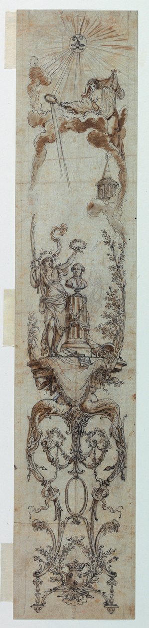 Designs for Painted Panels with Fortune and Jacques Necker, 1788–90 by Claude Louis Desrais