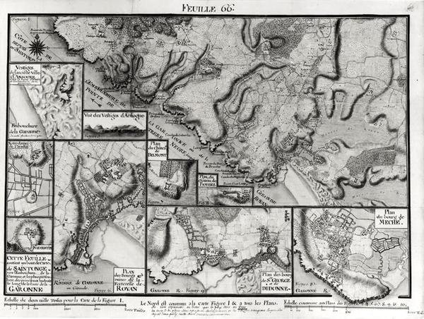 Map of Saintonge, from Recueil des Plans de Saintonge by Claude Masse