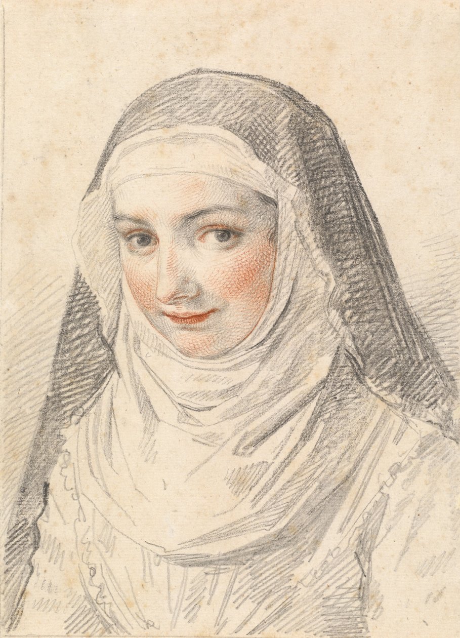 A Young Nun by Claude Mellan